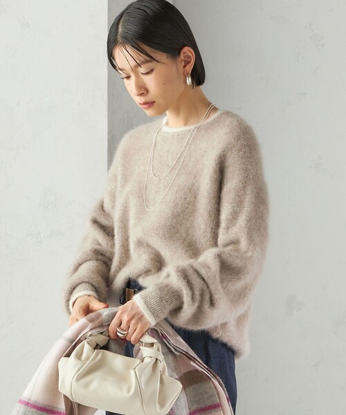 SHIPS（シップス）の「杢 フォックス カシミヤ クルーネック ニット