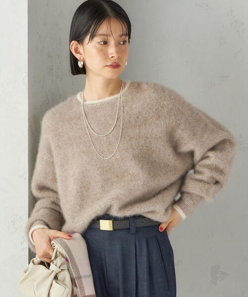 SHIPS（シップス）の「杢 フォックス カシミヤ クルーネック ニット