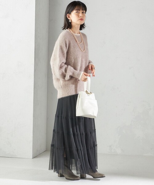 SHIPS（シップス）の「杢 フォックス カシミヤ クルーネック ニット