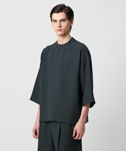 ユナイテッドアローズアンドサンズ ダイスケオバナ 黒 オーバーサイズ カットソー D.O UNITED ARROWS BY DAISUKE OBANA＞ Ⅰ SETIN 3/4SL CREW TEE/T