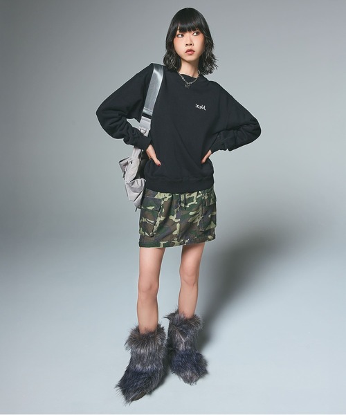 X-girl（エックスガール）の「MULTI POCKET SHOULDER BAG（ショルダーバッグ・レディース・グレー/ブラック・ONE SIZE）」の3枚目の写真