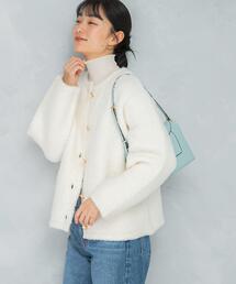 URBAN RESEARCH ROSSO WOMEN | 『WEB/一部店舗限定』ウール混ブークレニットジャケット(その他アウター)