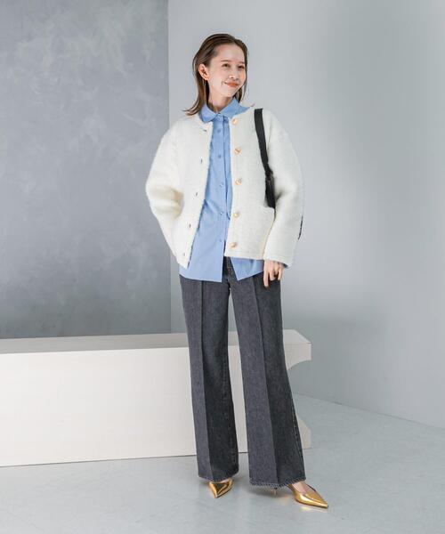 WEB/一部店舗限定』ウール混ブークレニットジャケット（その他アウター
