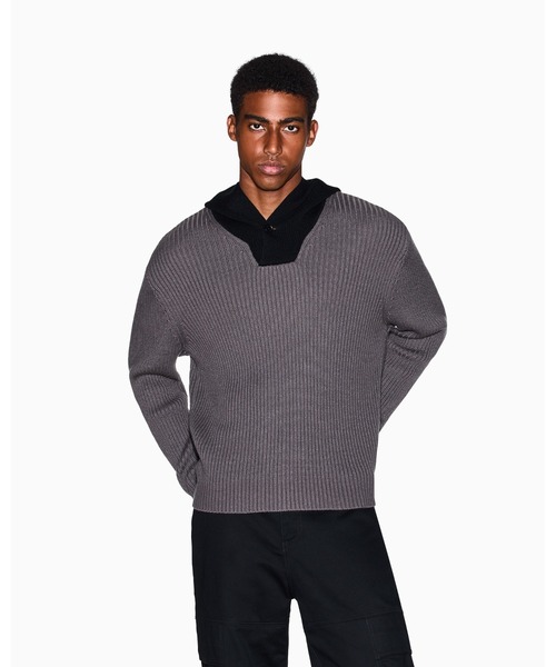 Armani Exchange リブ編みセーター L armani exchange 美品 ドライバー