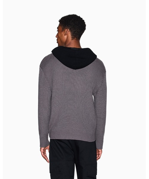 A|X アルマーニ エクスチェンジ】CL バイカラー フーデッドニットプル A|X アルマーニ エクスチェンジ】CL バイカラー フーデッドニットプル