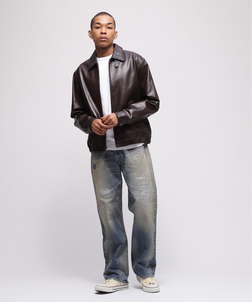 AVIREX（アヴィレックス）の「GOAT VEGE SWING TOP / ゴート ベジ スイングトップ / AVIREX / アヴィレックス（ブルゾン・メンズ・ブラウン/ブラック・XX-LARGE/X-LARGE/LARGE/MEDIUM）」の6枚目の写真