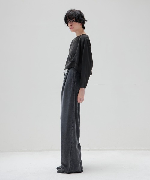 DRESSLAVE(ドレスレイブ)の「silk sand wash wave top(シルクサンドウォッシュウェーブトップ)(シャツ/ブラウス・レディース・ブラック/ベージュ・38)」の9枚目の写真