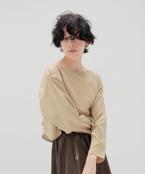 DRESSLAVE(ドレスレイブ)の「silk sand wash wave top(シルクサンドウォッシュウェーブトップ)(シャツ/ブラウス・レディース・ブラック/ベージュ・38)」の11枚目の写真