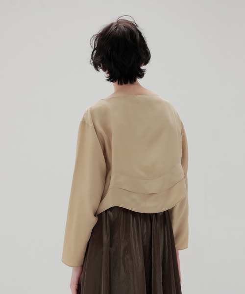 DRESSLAVE(ドレスレイブ)の「silk sand wash wave top(シルクサンドウォッシュウェーブトップ)(シャツ/ブラウス・レディース・ブラック/ベージュ・38)」の12枚目の写真