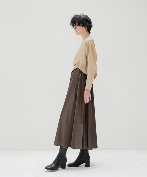 DRESSLAVE(ドレスレイブ)の「silk sand wash wave top(シルクサンドウォッシュウェーブトップ)(シャツ/ブラウス・レディース・ブラック/ベージュ・38)」の15枚目の写真