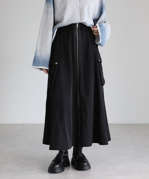 Sugar spoon（シュガースプーン）の「・SUGAR SPOON ミリタリーフレアスカート（スカート・レディース・カーキ/ブラック/ブラウン・FREE）」の7枚目の写真