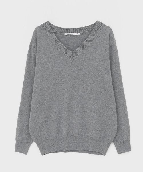 ヴィトゥエルヴ　長袖ニットグレー S セール】 【Oggi2月号掲載/洗える】ウールカシミヤ Vネック ニット