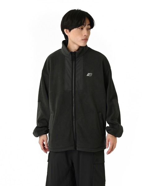 セール】NB刺繍フリースジャケット（ブルゾン）｜New Balance