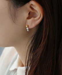 colleca la（コレカラ）の「[silver925]スフィア×パールのピアス〈金属アレルギー対応〉（ピアス（両耳用））」