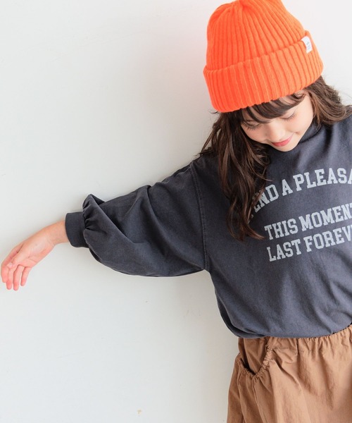 BAYFLOW（ベイフロー）の「[新色登場☆5色展開！]カラーニットワッチ(KIDS)（ニットキャップ/ビーニー・キッズ・オレンジ/パープル/ライトグレー/ライトグリーン/ブラック・MEDIUM/LARGE）」の5枚目の写真