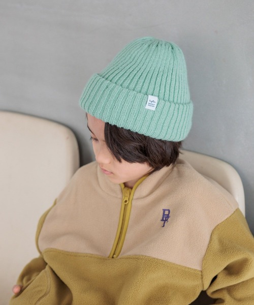 BAYFLOW（ベイフロー）の「[新色登場☆5色展開！]カラーニットワッチ(KIDS)（ニットキャップ/ビーニー・キッズ・オレンジ/パープル/ライトグレー/ライトグリーン/ブラック・MEDIUM/LARGE）」の7枚目の写真