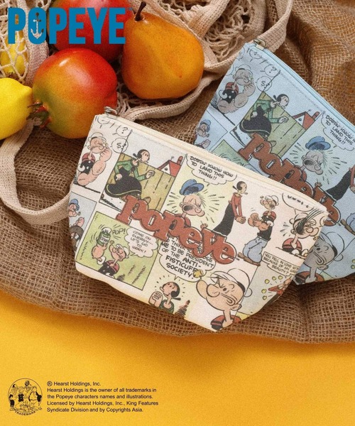 GLOBAL WORK（グローバルワーク）の「POPEYE(TM)/ミニポーチ/一部店舗限定/601876（ポーチ・メンズ・イエロー系その他4/ホワイト系その他2/スカイブルー/ホワイト・FREE）」の3枚目の写真
