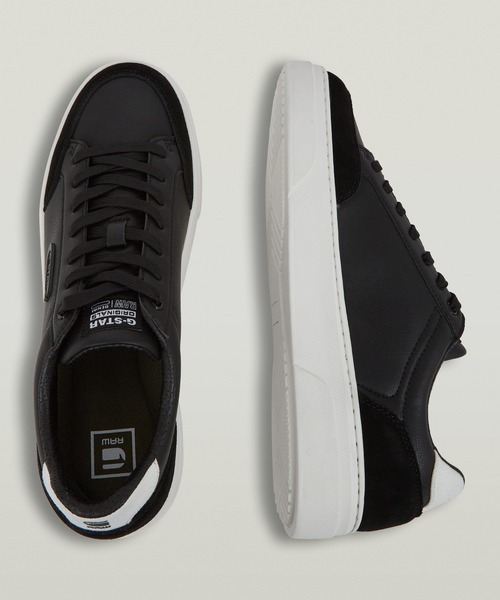 G-STAR(ジースター)の「Straker Lea Sneakers/ベーシックデザインレザースニーカー(スニーカー・メンズ・ブラック・42/43/41)」の1枚目の写真