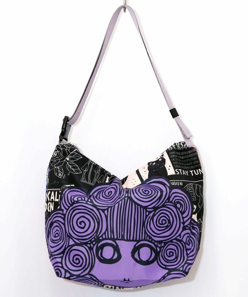 ScoLar（スカラー）の「ScoLar(スカラー) 両面総柄スカラーちゃんショルダーバッグ（ショルダーバッグ・レディース・オレンジ/パープル/ピンク・FREE）」の2枚目の写真