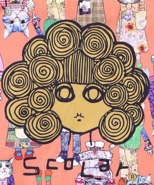 ScoLar（スカラー）の「ScoLar(スカラー) 両面総柄スカラーちゃんショルダーバッグ（ショルダーバッグ・レディース・オレンジ/パープル/ピンク・FREE）」の19枚目の写真