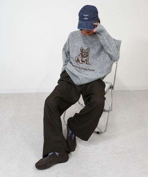 gossara（ゴサラ）の「アニマルジャガードPO（ニット/セーター・レディース・杢グレー/アイボリー/ブラウン・FREE）」の10枚目の写真