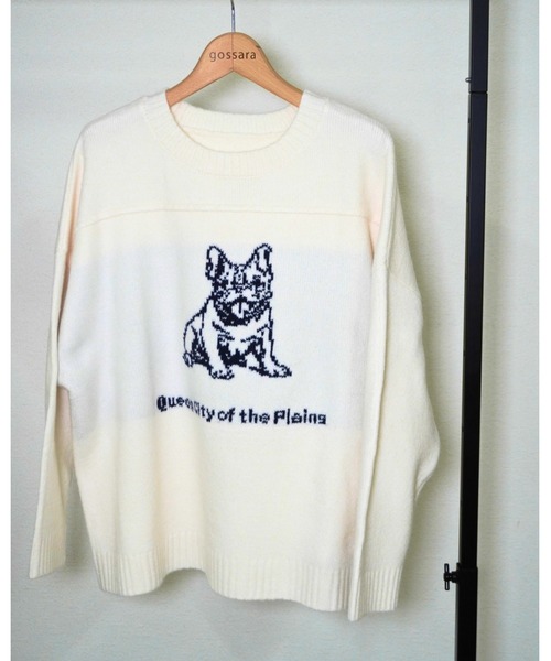 gossara（ゴサラ）の「アニマルジャガードPO（ニット/セーター・レディース・杢グレー/アイボリー/ブラウン・FREE）」の15枚目の写真