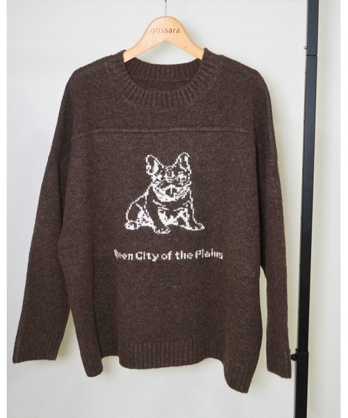 gossara（ゴサラ）の「アニマルジャガードPO（ニット/セーター・レディース・杢グレー/アイボリー/ブラウン・FREE）」の17枚目の写真