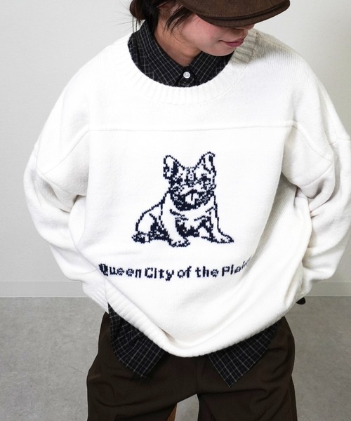 gossara（ゴサラ）の「アニマルジャガードPO（ニット/セーター・レディース・杢グレー/アイボリー/ブラウン・FREE）」の21枚目の写真