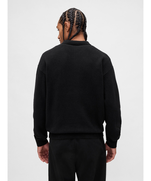 GAP（ギャップ）の「CashSoft カシミヤタッチ リラックスフィット ポロセーター（ニット/セーター・メンズ・ブラック/チャコールグレー/ブルー・XS/S/M/L/XL）」の8枚目の写真