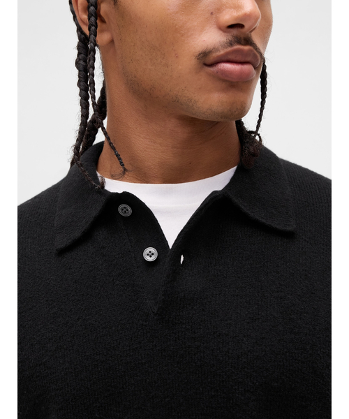 GAP（ギャップ）の「CashSoft カシミヤタッチ リラックスフィット ポロセーター（ニット/セーター・メンズ・ブラック/チャコールグレー/ブルー・XS/S/M/L/XL）」の11枚目の写真