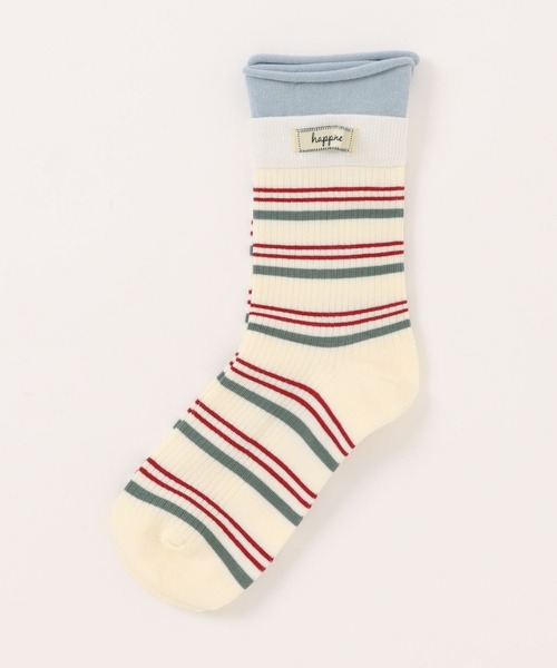 HALEY PESCA（ヘーリーペスカ）の「HALEY PESCA/ミックスカラー　ボーダーソックス（ソックス/靴下・レディース・ダークグレー/ブラウン/ホワイト/ライトグレー/ブラック・FREE）」の12枚目の写真