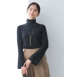 【OTOさんコラボ】フレア袖ハイネックリブニット