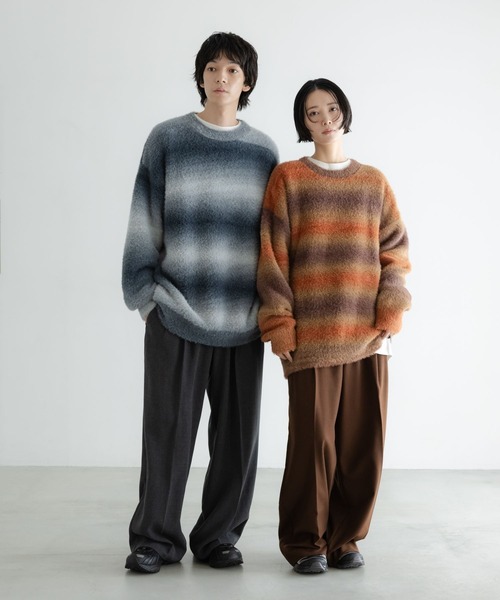 LOWRYS FARM(ローリーズファーム)の「【LFM(U)】シャギーグラデニットプルオーバー 606229(ニット/セーター・メンズ・ネイビー/ブラウン・FREE)」の10枚目の写真