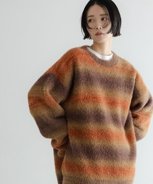 LOWRYS FARM(ローリーズファーム)の「【LFM(U)】シャギーグラデニットプルオーバー 606229(ニット/セーター・メンズ・ネイビー/ブラウン・FREE)」の13枚目の写真
