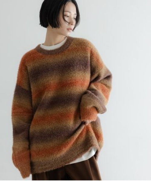 LOWRYS FARM(ローリーズファーム)の「【LFM(U)】シャギーグラデニットプルオーバー 606229(ニット/セーター・メンズ・ネイビー/ブラウン・FREE)」の14枚目の写真