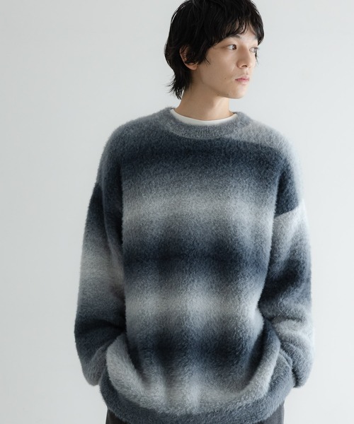 LOWRYS FARM(ローリーズファーム)の「【LFM(U)】シャギーグラデニットプルオーバー 606229(ニット/セーター・メンズ・ネイビー/ブラウン・FREE)」の18枚目の写真
