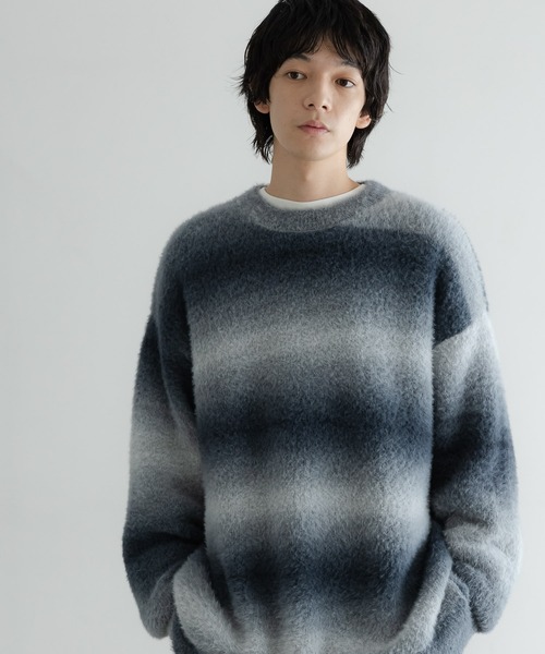 LOWRYS FARM(ローリーズファーム)の「【LFM(U)】シャギーグラデニットプルオーバー 606229(ニット/セーター・メンズ・ネイビー/ブラウン・FREE)」の19枚目の写真