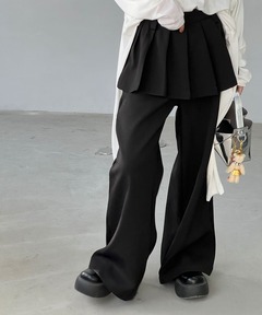 Deuxieme Classe Rayon リブパンツ ブラック Rayon リブパンツ（その他パンツ）｜Deuxieme Classe