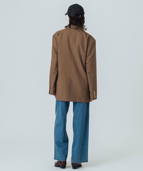 ROSE BUD(ローズバッド)の「(CREOLME)CHECK TAILORED JACKET(テーラードジャケット・レディース・イエロー/ブラウン・S/M)」の12枚目の写真