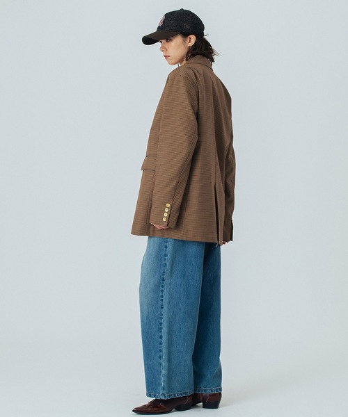 ROSE BUD(ローズバッド)の「(CREOLME)CHECK TAILORED JACKET(テーラードジャケット・レディース・イエロー/ブラウン・S/M)」の15枚目の写真