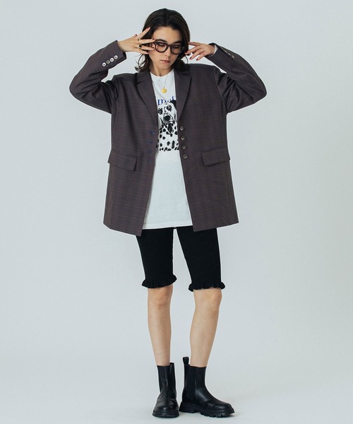 ROSE BUD(ローズバッド)の「(CREOLME)CHECK TAILORED JACKET(テーラードジャケット・レディース・イエロー/ブラウン・S/M)」の19枚目の写真