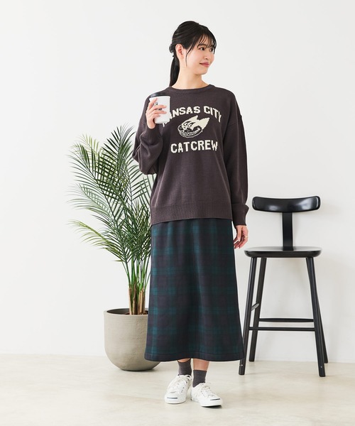 fort point(フォーポイント)の「【C-FORT POINT/フォートポイント】レトロキャラ ジャガードニット(ニット/セーター・レディース・アイボリー/チャコールグレー/ブラウン・FREE)」の18枚目の写真