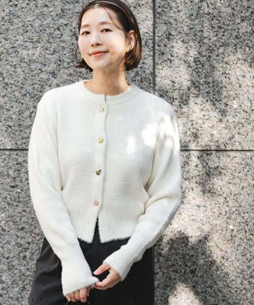 セール】F by ROSSO アソート釦ヘアリーカーディガン（カーディガン