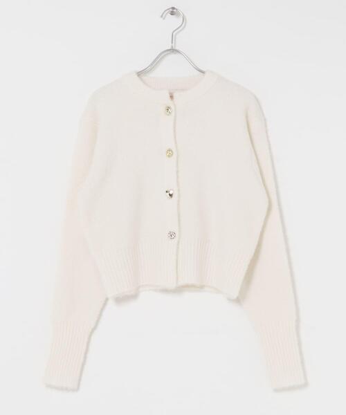 F by ROSSO（エフバイロッソ）の「F by ROSSO　アソート釦ヘアリーカーディガン（カーディガン/ボレロ・レディース・オフホワイト/ネイビー/キャメル・FREE）」の10枚目の写真