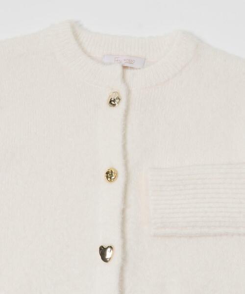 F by ROSSO（エフバイロッソ）の「F by ROSSO　アソート釦ヘアリーカーディガン（カーディガン/ボレロ・レディース・オフホワイト/ネイビー/キャメル・FREE）」の11枚目の写真