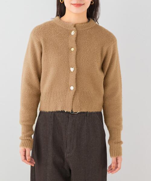 F by ROSSO（エフバイロッソ）の「F by ROSSO　アソート釦ヘアリーカーディガン（カーディガン/ボレロ・レディース・オフホワイト/ネイビー/キャメル・FREE）」の18枚目の写真
