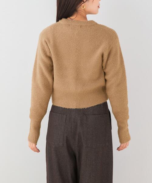 F by ROSSO（エフバイロッソ）の「F by ROSSO　アソート釦ヘアリーカーディガン（カーディガン/ボレロ・レディース・オフホワイト/ネイビー/キャメル・FREE）」の20枚目の写真