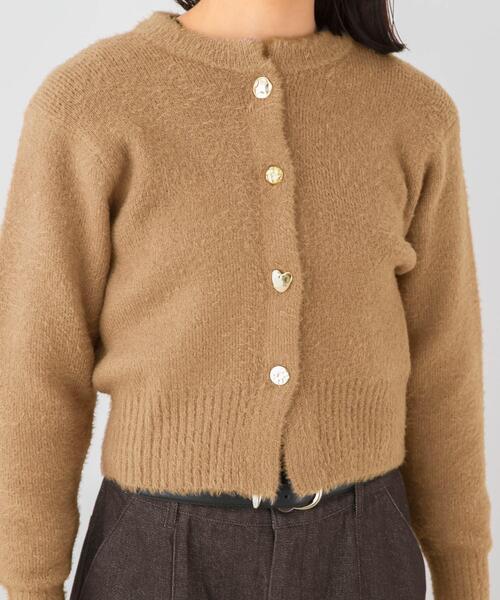 F by ROSSO（エフバイロッソ）の「F by ROSSO　アソート釦ヘアリーカーディガン（カーディガン/ボレロ・レディース・オフホワイト/ネイビー/キャメル・FREE）」の21枚目の写真