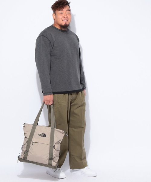 B&T CLUB(ビーティークラブ)の「B&T CLUB (ビーアンドティークラブ) 快ラクWEAR 鹿の子 Wフェイス 裏使い クルーネック 長袖Tシャツ(Tシャツ/カットソー・メンズ・グレー/オレンジ・X1(3L~4L)/X2(4L~5L)/X3(6L~7L))」の6枚目の写真