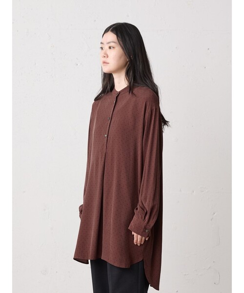 MidiUmi(ミディウミ)の「MidiUmi IPEKERプリントドットチュニック(ワンピース・レディース・ブラウン/ネイビー・FREE)」の6枚目の写真